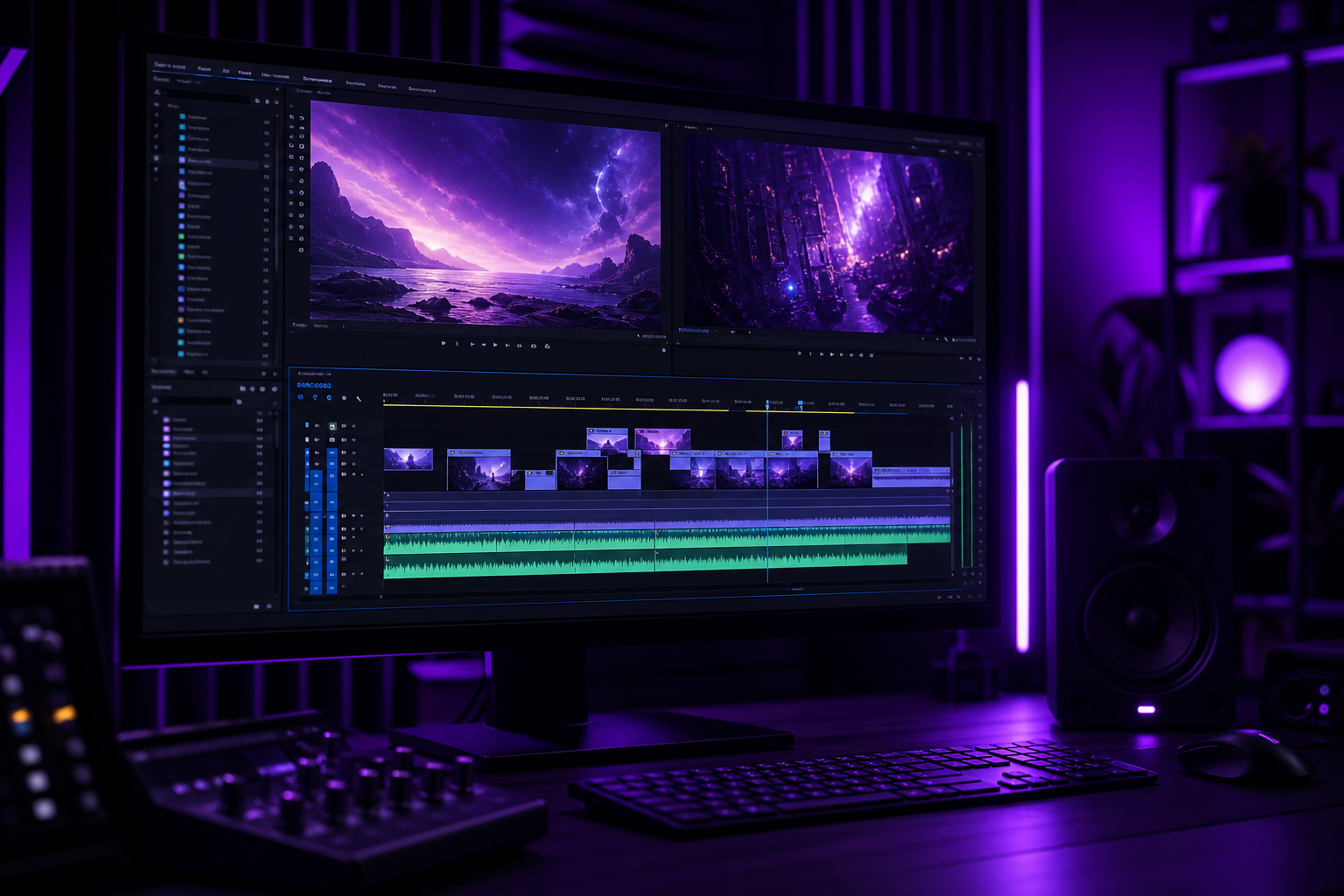 Video editing studio